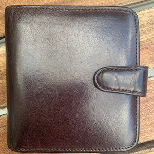 Vintage Coach mahogany compact clutch wallet 4882